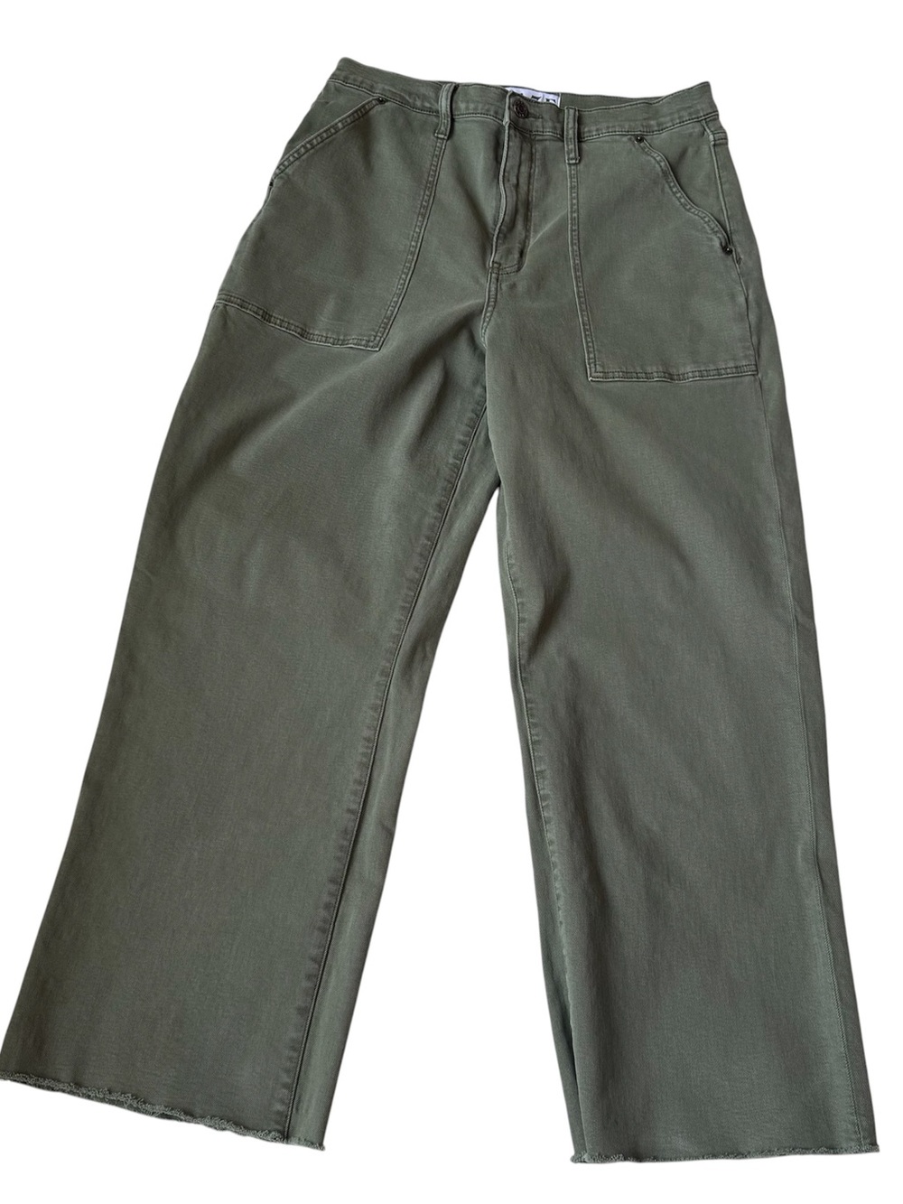 Daze High-Rise Wide Leg Utility Pants - Olive - Picture 3 of 7